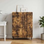 vidaXL Servírovacia skriňa Dymový dub 66 x 34,5 x 92 cm – Obrázok 4