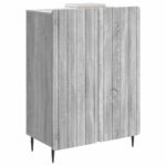 vidaXL Servírovacia skriňa Sivá sonoma 66 x 34,5 x 92 cm – Obrázok 3