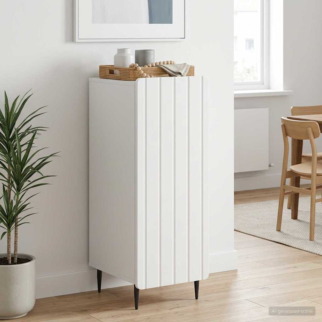894365_1.jpg vidaXL Servírovacia skriňa Biela 34,5 x 33 x 92 cm Kompozitné drevo – Obrázok 1