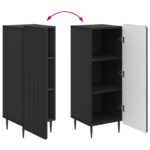 vidaXL Servírovacia skriňa Čierna 34,5 x 33 x 92 cm Kompozitné drevo – Obrázok 11