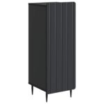 vidaXL Servírovacia skriňa Čierna 34,5 x 33 x 92 cm Kompozitné drevo – Obrázok 2