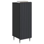 vidaXL Servírovacia skriňa Čierna 34,5 x 33 x 92 cm Kompozitné drevo – Obrázok 3