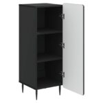 vidaXL Servírovacia skriňa Čierna 34,5 x 33 x 92 cm Kompozitné drevo – Obrázok 5