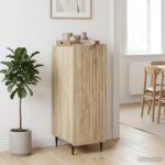 vidaXL Servírovacia skriňa Dub sonoma 34,5 x 33 x 92 cm – Obrázok 4