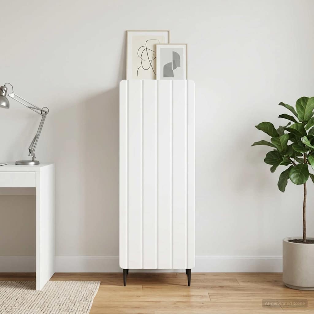894369_1.jpg vidaXL Servírovacia skriňa Biela s vysokým leskom 34,5 x 33 x 92 cm – Obrázok 1