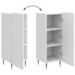 vidaXL Servírovacia skriňa Biela s vysokým leskom 34,5 x 33 x 92 cm – Obrázok 11