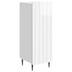 vidaXL Servírovacia skriňa Biela s vysokým leskom 34,5 x 33 x 92 cm – Obrázok 2