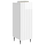 vidaXL Servírovacia skriňa Biela s vysokým leskom 34,5 x 33 x 92 cm – Obrázok 3