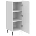vidaXL Servírovacia skriňa Biela s vysokým leskom 34,5 x 33 x 92 cm – Obrázok 5