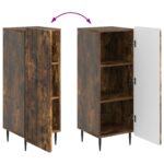vidaXL Servírovacia skriňa Dymový dub 34,5 x 33 x 92 cm – Obrázok 11