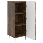 vidaXL Servírovacia skriňa Dymový dub 34,5 x 33 x 92 cm – Obrázok 5