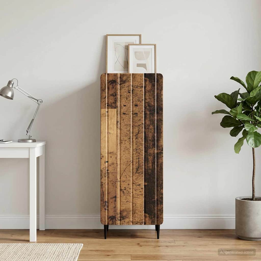 894373_1.jpg vidaXL Servírovacia skriňa Staré drevo 34,5 x 33 x 92 cm – Obrázok 1