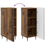 vidaXL Servírovacia skriňa Staré drevo 34,5 x 33 x 92 cm – Obrázok 11