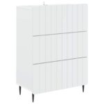 vidaXL Zásuvkový kabinet Biela 66 x 34,5 x 92 cm Kompozitné drevo