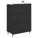 vidaXL Zásuvkový kabinet Čierna 66 x 34,5 x 92 cm Kompozitné drevo – Obrázok 2