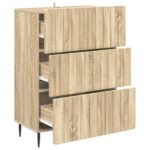 vidaXL Zásuvkový kabinet Dub sonoma 66 x 34,5 x 92 cm Kompozitné drevo – Obrázok 3
