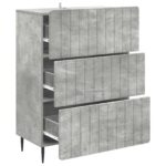 vidaXL Zásuvkový kabinet Betónovo sivá 66 x 34,5 x 92 cm – Obrázok 3