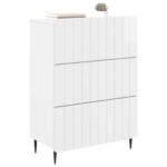 vidaXL Zásuvkový kabinet Biela s vysokým leskom 66 x 34,5 x 92 cm – Obrázok 2