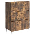 vidaXL Zásuvkový kabinet Dymový dub 66 x 34,5 x 92 cm Kompozitné drevo