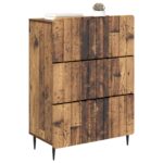 vidaXL Zásuvkový kabinet Staré drevo 66 x 34,5 x 92 cm – Obrázok 2