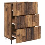 vidaXL Zásuvkový kabinet Staré drevo 66 x 34,5 x 92 cm – Obrázok 3