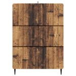 vidaXL Zásuvkový kabinet Staré drevo 66 x 34,5 x 92 cm – Obrázok 4
