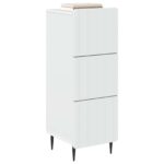 vidaXL Zásuvkový kabinet Biela 33 x 34,5 x 92 cm Kompozitné drevo – Obrázok 2
