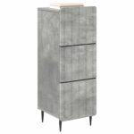 vidaXL Zásuvkový kabinet Betónovo sivá 33 x 34,5 x 92 cm – Obrázok 2