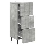 vidaXL Zásuvkový kabinet Betónovo sivá 33 x 34,5 x 92 cm – Obrázok 3