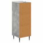 vidaXL Zásuvkový kabinet Betónovo sivá 33 x 34,5 x 92 cm – Obrázok 6