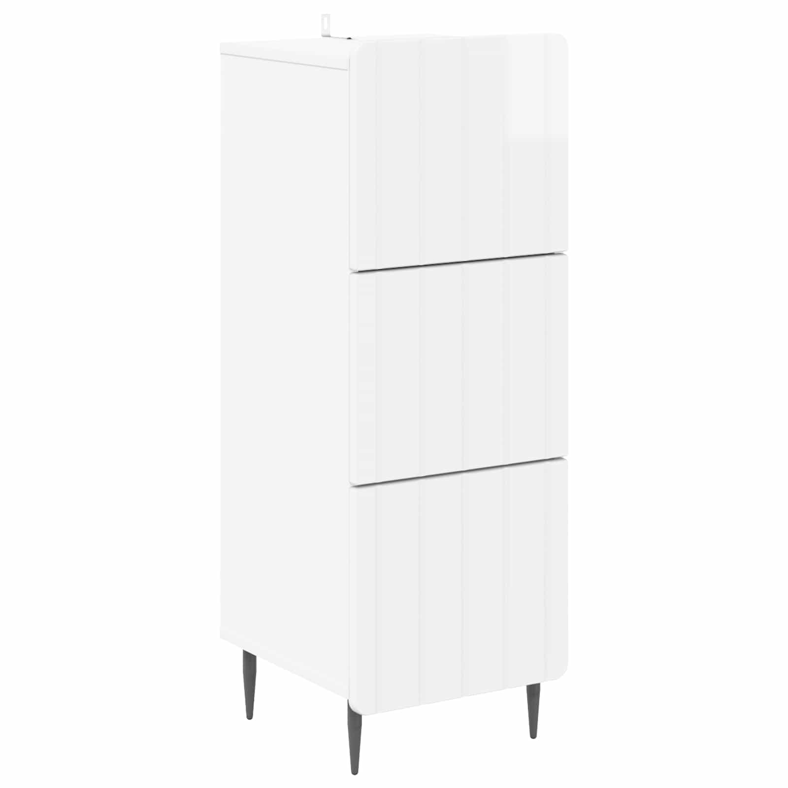 894389_1.jpg vidaXL Zásuvkový kabinet Biela s vysokým leskom 33 x 34,5 x 92 cm – Obrázok 1