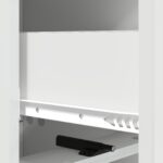 vidaXL Zásuvkový kabinet Biela s vysokým leskom 33 x 34,5 x 92 cm – Obrázok 8