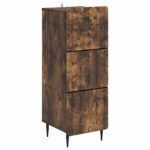 vidaXL Zásuvkový kabinet Dymový dub 33 x 34,5 x 92 cm Kompozitné drevo