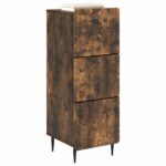 vidaXL Zásuvkový kabinet Dymový dub 33 x 34,5 x 92 cm Kompozitné drevo – Obrázok 2