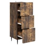 vidaXL Zásuvkový kabinet Dymový dub 33 x 34,5 x 92 cm Kompozitné drevo – Obrázok 3
