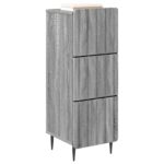 vidaXL Zásuvkový kabinet Sivá sonoma 33 x 34,5 x 92 cm – Obrázok 2