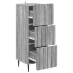 vidaXL Zásuvkový kabinet Sivá sonoma 33 x 34,5 x 92 cm – Obrázok 3