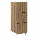 vidaXL Zásuvkový kabinet Dub artisan 33 x 34,5 x 92 cm
