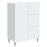 vidaXL Servírovacia skriňa Biela 66 x 34,5 x 91,5 cm Kompozitné drevo – Obrázok 2