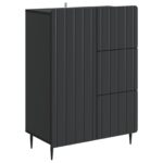 vidaXL Servírovacia skriňa Čierna 66 x 34,5 x 91,5 cm Kompozitné drevo – Obrázok 2