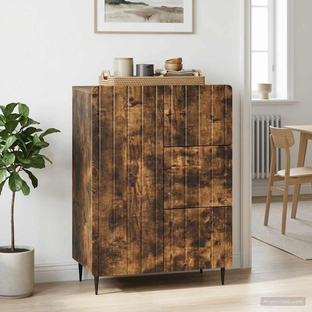 894400_1.jpg vidaXL Servírovacia skriňa so zásuvkou Dymový dub 66 x 34,5 x 91,5 cm – Obrázok 1