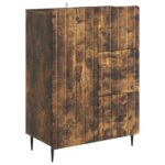 vidaXL Servírovacia skriňa so zásuvkou Dymový dub 66 x 34,5 x 91,5 cm – Obrázok 2