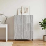 vidaXL Servírovacia skriňa so zásuvkou Sivá sonoma 66 x 34,5 x 91,5 cm