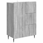 vidaXL Servírovacia skriňa so zásuvkou Sivá sonoma 66 x 34,5 x 91,5 cm – Obrázok 2