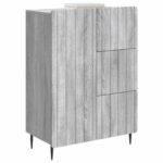 vidaXL Servírovacia skriňa so zásuvkou Sivá sonoma 66 x 34,5 x 91,5 cm – Obrázok 3