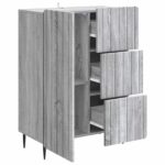 vidaXL Servírovacia skriňa so zásuvkou Sivá sonoma 66 x 34,5 x 91,5 cm – Obrázok 5