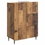 vidaXL Servírovacia skriňa so zásuvkou Staré drevo 66 x 34,5 x 91,5 cm – Obrázok 3