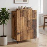vidaXL Servírovacia skriňa so zásuvkou Staré drevo 66 x 34,5 x 91,5 cm – Obrázok 4