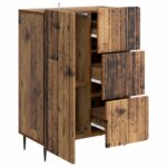 vidaXL Servírovacia skriňa so zásuvkou Staré drevo 66 x 34,5 x 91,5 cm – Obrázok 5