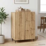 vidaXL Servírovacia skriňa so zásuvkou Dub artisan 66 x 34,5 x 91,5 cm